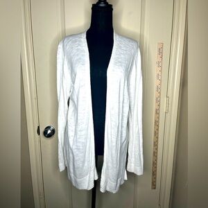 GAP White Cardigan Sweater Lightweight Open Front